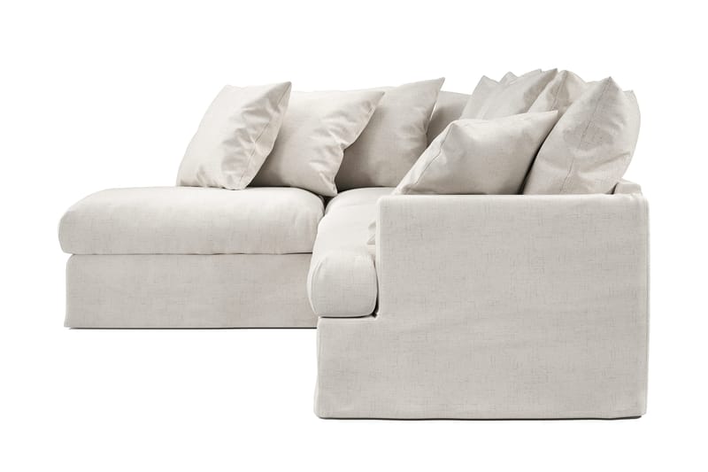 Menard 4-istuttava Vasenkätinen Syvä L-muotoinen Divaanisohva Kankaasta - Beige - Huonekalut - Sohva - Divaanisohva