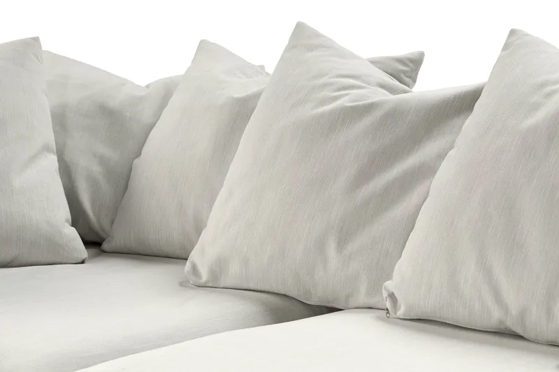 Menard 4-istuttava Vasenkätinen Syvä L-muotoinen Divaanisohva Kankaasta - Vaaleanharmaa - Huonekalut - Sohva - Divaanisohva