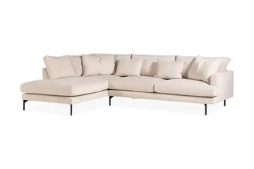Menard 4-istuttava Vasenkätinen Syvä L-muotoinen Divaanisohva Manchesterista - Beige - Huonekalut - Sohva - Divaanisohva - 4 istuttava sohva divaanilla