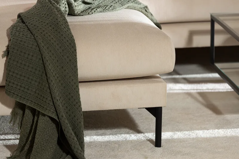 Menard 4-istuttava Vasenkätinen Syvä L-muotoinen Divaanisohva Manchesterista - Beige - Huonekalut - Sohva - Divaanisohva