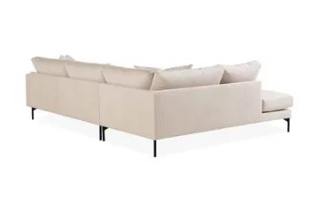 Menard 4-istuttava Vasenkätinen Syvä L-muotoinen Divaanisohva Manchesterista - Beige - Huonekalut - Sohva - Divaanisohva - 4 istuttava sohva divaanilla