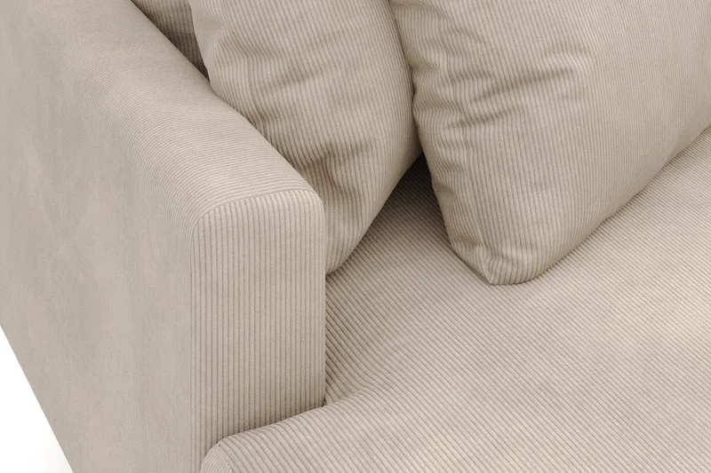 Menard 4-istuttava Vasenkätinen Syvä L-muotoinen Divaanisohva Manchesterista - Greige - Huonekalut - Sohva - Divaanisohva