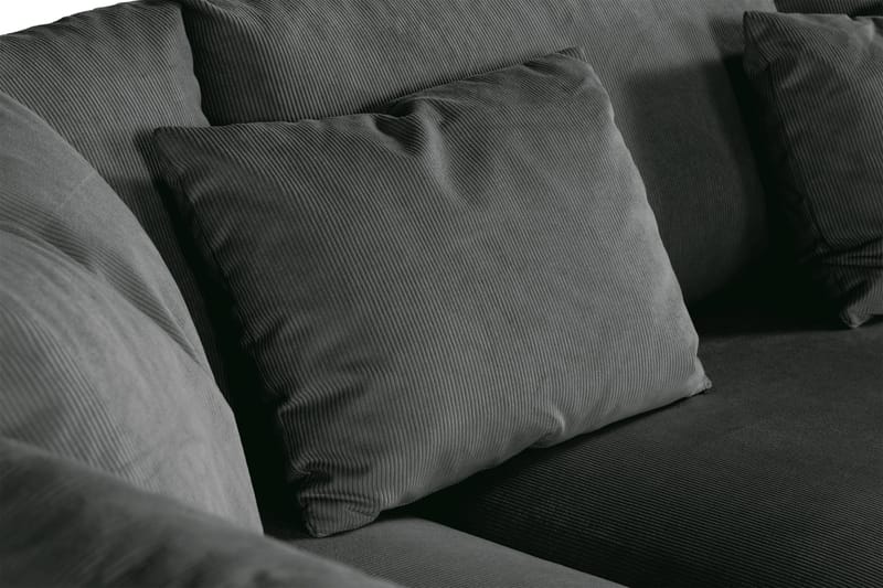 Menard 4-istuttava Vasenkätinen Syvä L-muotoinen Divaanisohva Manchesterista - Harmaa - Huonekalut - Sohva - Divaanisohva