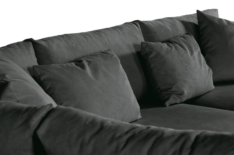 Menard 4-istuttava Vasenkätinen Syvä L-muotoinen Divaanisohva Manchesterista - Harmaa - Huonekalut - Sohva - Divaanisohva