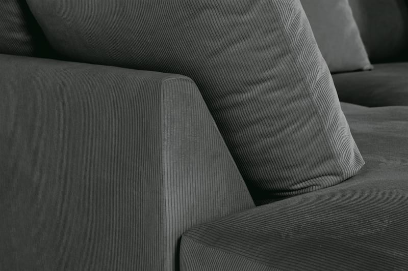 Menard 4-istuttava Vasenkätinen Syvä L-muotoinen Divaanisohva Manchesterista - Harmaa - Huonekalut - Sohva - Divaanisohva