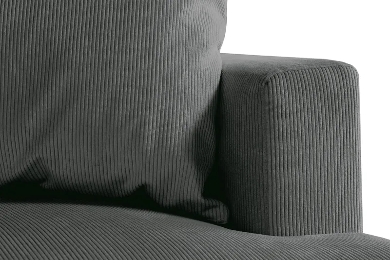 Menard 4-istuttava Vasenkätinen Syvä L-muotoinen Divaanisohva Manchesterista - Harmaa - Huonekalut - Sohva - Divaanisohva