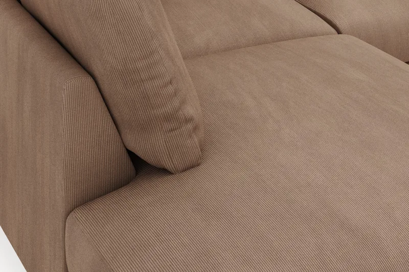 Menard 4-istuttava Vasenkätinen Syvä L-muotoinen Divaanisohva Manchesterista - Ruskea - Huonekalut - Sohva - Divaanisohva