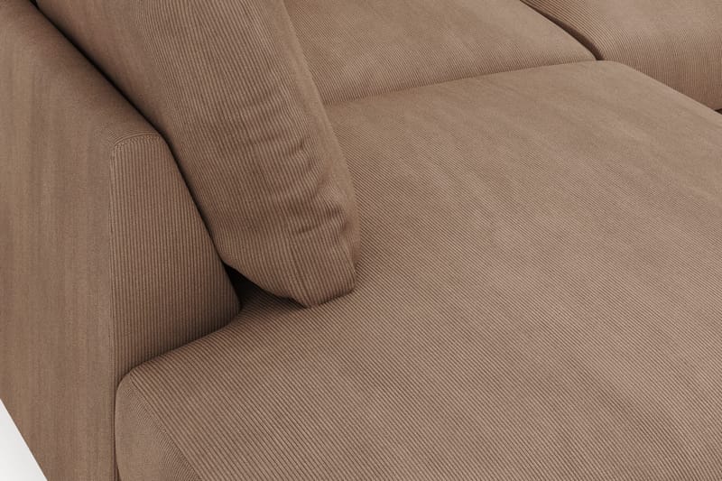 Menard 4-istuttava Vasenkätinen Syvä L-muotoinen Divaanisohva Manchesterista - Ruskea - Huonekalut - Sohva - Divaanisohva