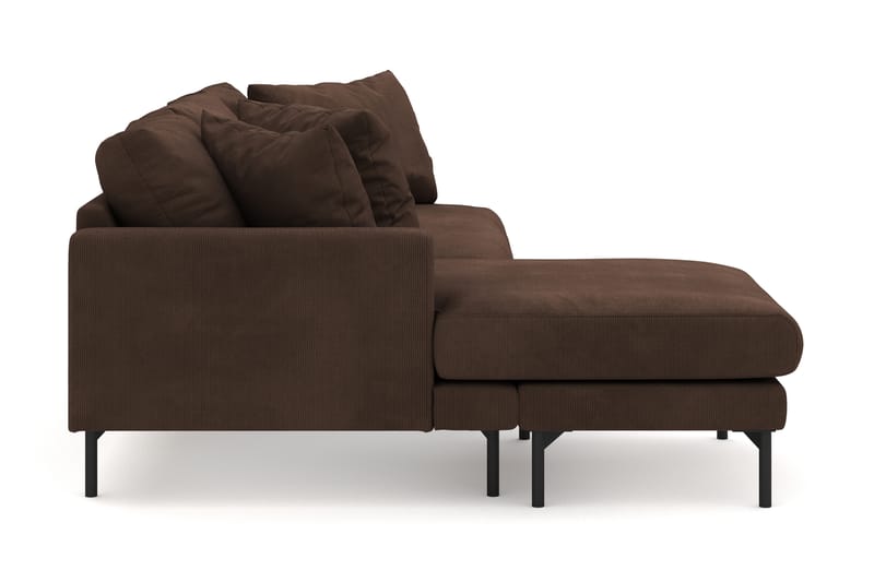 Menard 4-istuttava Vasenkätinen Syvä L-muotoinen Divaanisohva Manchesterista - Ruskea - Huonekalut - Sohva - Divaanisohva - 3 istuttava sohva divaanilla