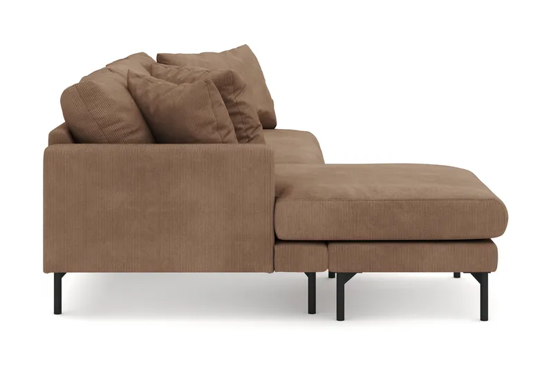 Menard 4-istuttava Vasenkätinen Syvä L-muotoinen Divaanisohva Manchesterista - Ruskea - Huonekalut - Sohva - Divaanisohva