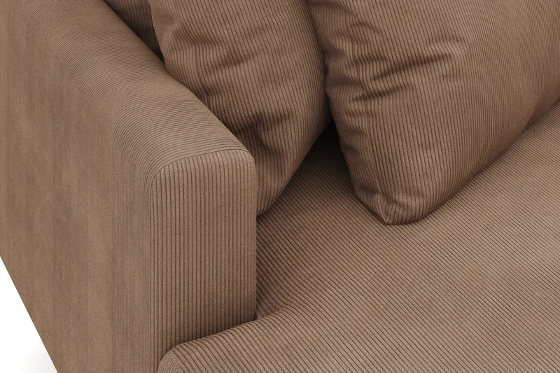 Menard 4-istuttava Vasenkätinen Syvä L-muotoinen Divaanisohva Manchesterista - Ruskea - Huonekalut - Sohva - Divaanisohva