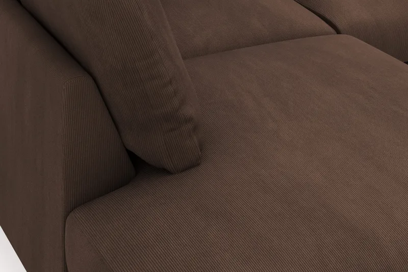 Menard 4-istuttava Vasenkätinen Syvä L-muotoinen Divaanisohva Manchesterista - Ruskea - Huonekalut - Sohva - Divaanisohva