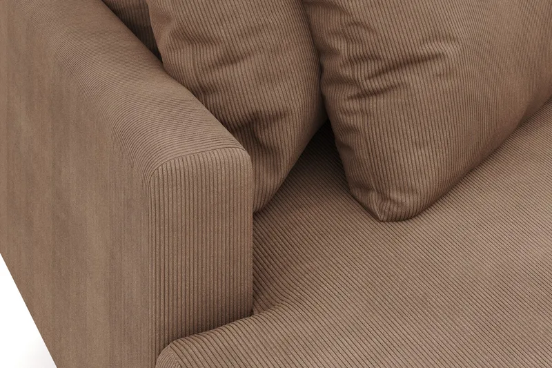 Menard 4-istuttava Vasenkätinen Syvä L-muotoinen Divaanisohva Manchesterista - Ruskea - Huonekalut - Sohva - Divaanisohva