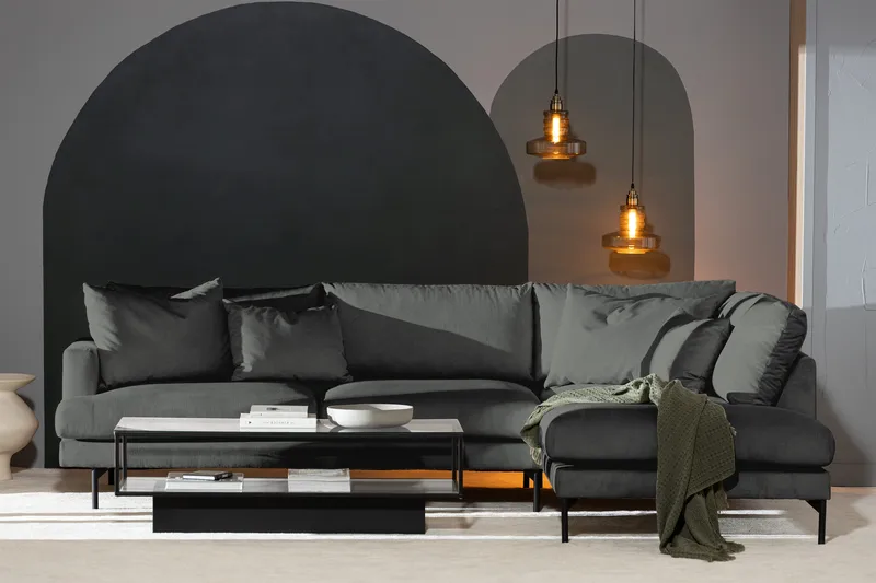 Menard 4-sits Soffa med Schäslong Höger - Harmaa - Huonekalut - Sohva - Divaanisohva