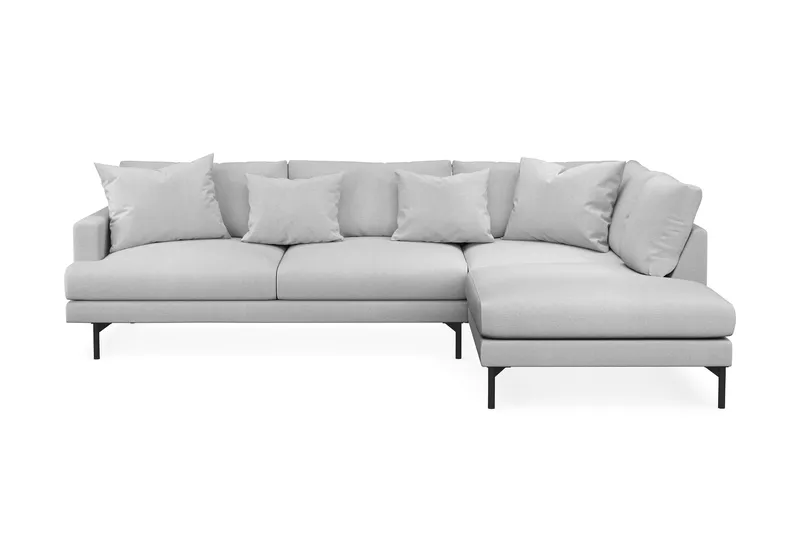 Menard 4-sits Soffa med Schäslong Höger, Vaaleanharmaa