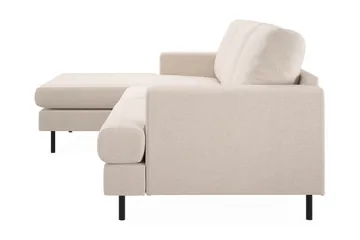 Menard Compact 3-istuttava Vasenkätinen L-muotoinen Divaanisohva Kankaasta - Beige - Huonekalut - Sohva - Divaanisohva - 3 istuttava sohva divaanilla