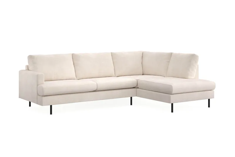 Menard Compact 4-istuttava Oikeakätinen L-muotoinen Divaanisohva Manchesterista - Beige - Huonekalut - Sohva - Divaanisohva