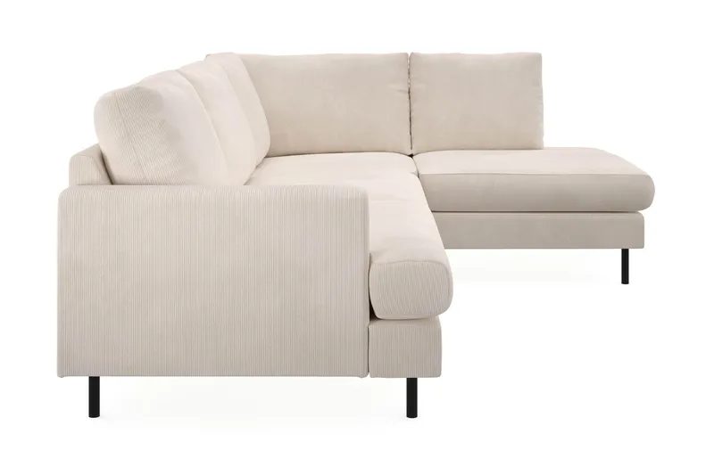 Menard Compact 4-istuttava Oikeakätinen L-muotoinen Divaanisohva Manchesterista - Beige - Huonekalut - Sohva - Divaanisohva