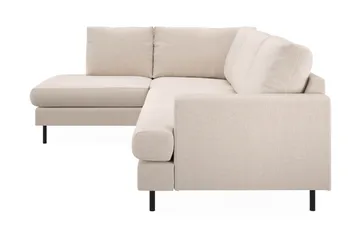 Menard Compact 4-istuttava Vasenkätinen L-muotoinen Divaanisohva Kankaasta - Beige - Huonekalut - Sohva - Divaanisohva - 4 istuttava sohva divaanilla