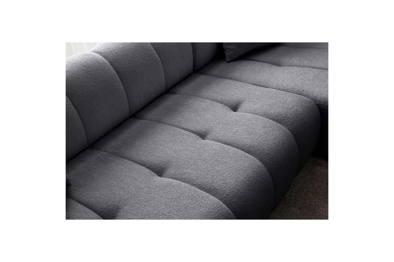 Mississauga Sohva divaanilla 3-istuttava - Tummanharmaa - Huonekalut - Sohva - Divaanisohva - 3 istuttava sohva divaanilla