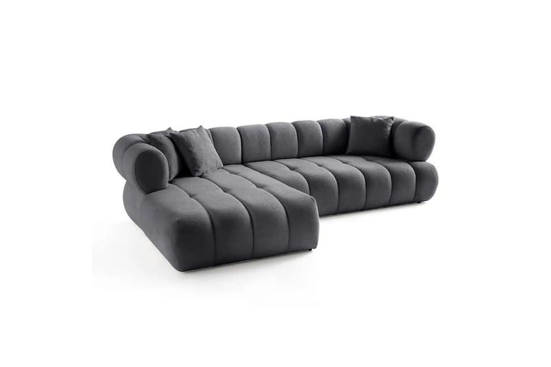 Mississauga Sohva divaanilla 3-istuttava - Tummanharmaa - Huonekalut - Sohva - Divaanisohva - 3 istuttava sohva divaanilla