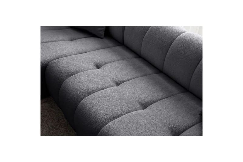 Mississauga Sohva divaanilla 3-istuttava - Tummanharmaa - Huonekalut - Sohva - Divaanisohva - 3 istuttava sohva divaanilla