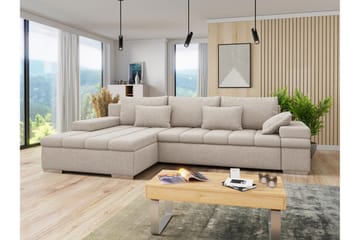 Naoma Sohva Divaanilla 3-ist. - Beige - Huonekalut - Sohva - Divaanisohva - 3 istuttava sohva divaanilla