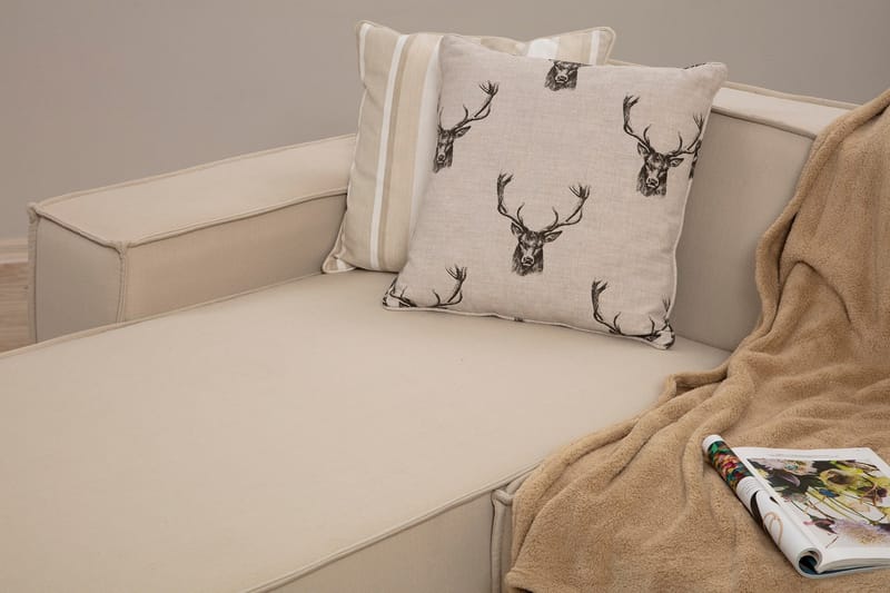 Nightcap sohva divaanilla 3-istuttava - Beige - Huonekalut - Sohva - Divaanisohva - 3 istuttava sohva divaanilla