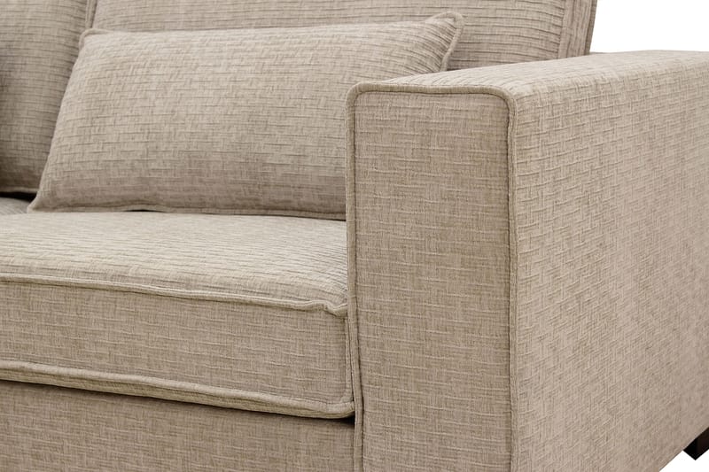 Nova 4-istuttava Vasenkätinen L-muotoinen Divaanisohva Manchesterista - Beige - Huonekalut - Sohva - Divaanisohva
