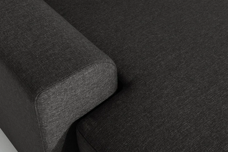 Ocean 4-istuttava Oikeakätinen U-muotoinen Sohva Divaanilla ja Divaaniosalla Kankaasta - Musta - Huonekalut - Sohva - Divaanisohva