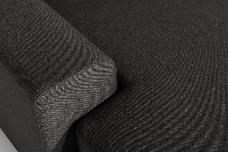 Ocean 4-istuttava Oikeakätinen U-muotoinen Sohva Divaanilla ja Divaaniosalla Kankaasta - Musta - Huonekalut - Sohva - Divaanisohva