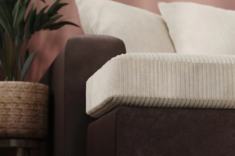 Ocean 4-istuttava Oikeakätinen U-muotoinen Sohva Divaanilla ja Divaaniosalla Manchesterista - Beige - Huonekalut - Sohva - Divaanisohva