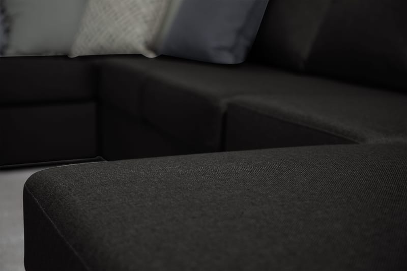 Ocean 5-istuttava Vasenkätinen U-muotoinen Large Sohva Divaanilla ja Divaaniosalla Kankaasta - Musta - Huonekalut - Sohva - Divaanisohva