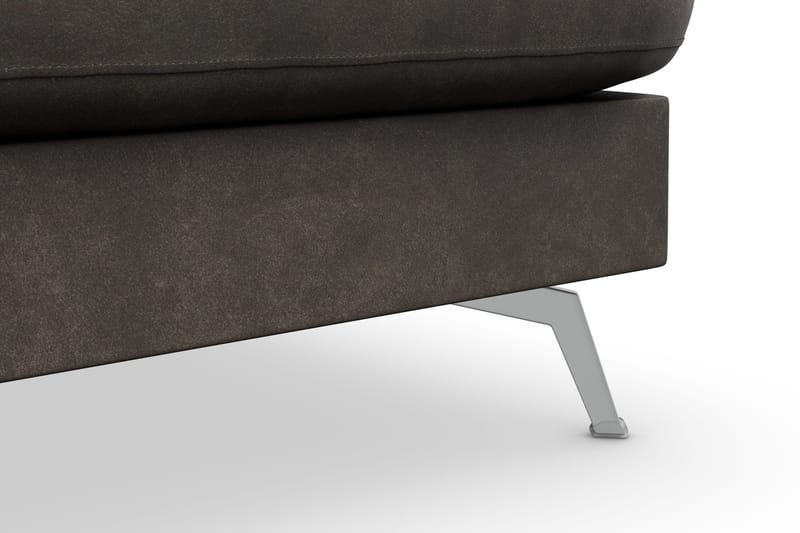 Ocean Lyx 4-istuttava Oikeakätinen L-muotoinen Divaanisohva Keinonahkalla - Tummanharmaa - Huonekalut - Sohva - Divaanisohva - 4 istuttava sohva divaanilla