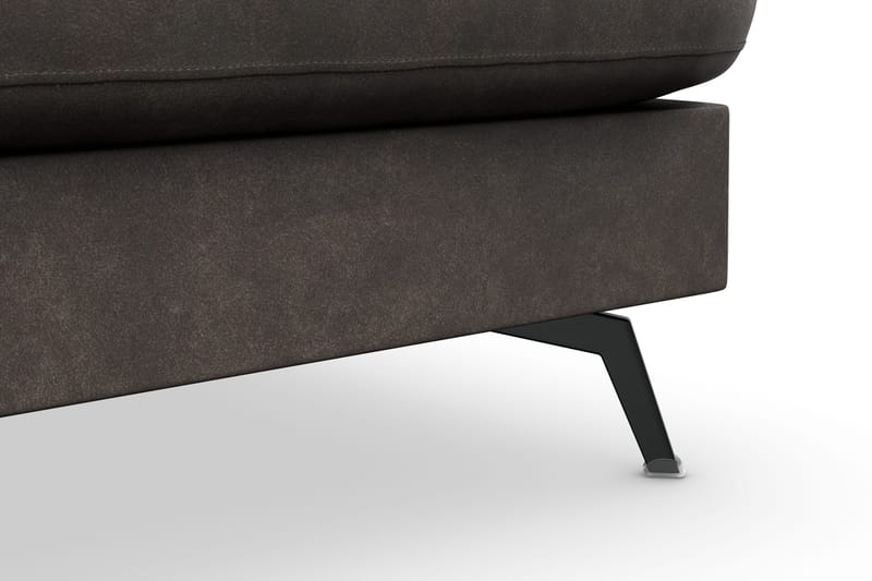 Ocean Lyx 4-istuttava Oikeakätinen L-muotoinen Divaanisohva Keinonahkalla - Tummanharmaa - Huonekalut - Sohva - Divaanisohva - 4 istuttava sohva divaanilla