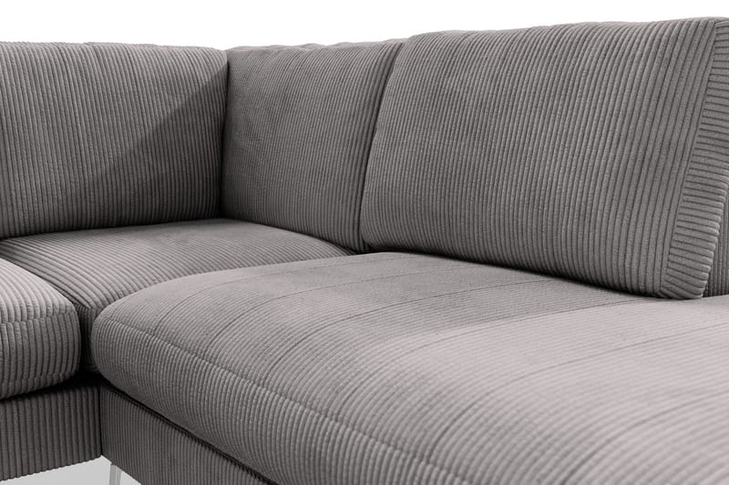 Ocean Lyx 4-istuttava Oikeakätinen L-muotoinen Divaanisohva Manchester-kankaalla - Tummanharmaa - Huonekalut - Sohva - Divaanisohva - 4 istuttava sohva divaanilla
