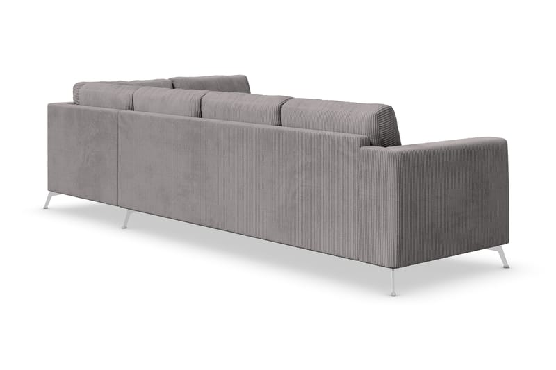 Ocean Lyx 4-istuttava Oikeakätinen L-muotoinen Divaanisohva Manchester-kankaalla - Tummanharmaa - Huonekalut - Sohva - Divaanisohva - 4 istuttava sohva divaanilla