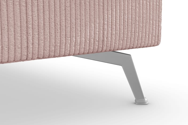 Ocean Lyx 4-istuttava Oikeakätinen L-muotoinen Divaanisohva Manchester-kankaalla - Vaaleanpunainen - Huonekalut - Sohva - Divaanisohva - 4 istuttava sohva divaanilla