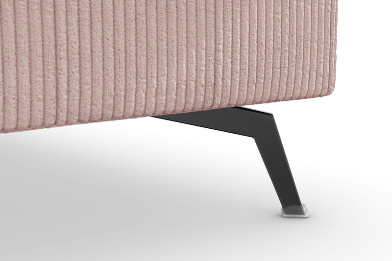 Ocean Lyx 4-istuttava Oikeakätinen L-muotoinen Divaanisohva Manchester-kankaalla - Vaaleanpunainen - Huonekalut - Sohva - Divaanisohva - 4 istuttava sohva divaanilla