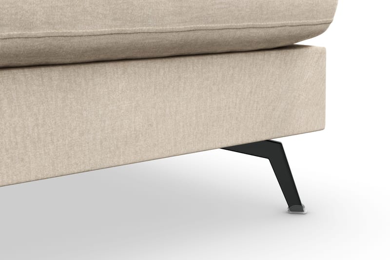 Ocean Lyx 4-istuttava Oikeakätinen L-muotoinen Divaanisohva Sametilla - Beige - Huonekalut - Sohva - Divaanisohva - 4 istuttava sohva divaanilla