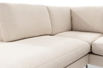 Ocean Lyx 4-istuttava Vasenkätinen L-muotoinen Divaanisohva Kankaalla - Beige - Huonekalut - Sohva - Divaanisohva