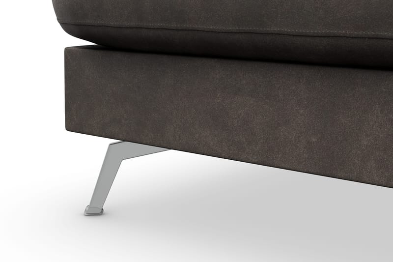 Ocean Lyx 4-istuttava Vasenkätinen L-muotoinen Divaanisohva Keinonahkalla - Tummanharmaa - Huonekalut - Sohva - Divaanisohva - 4 istuttava sohva divaanilla