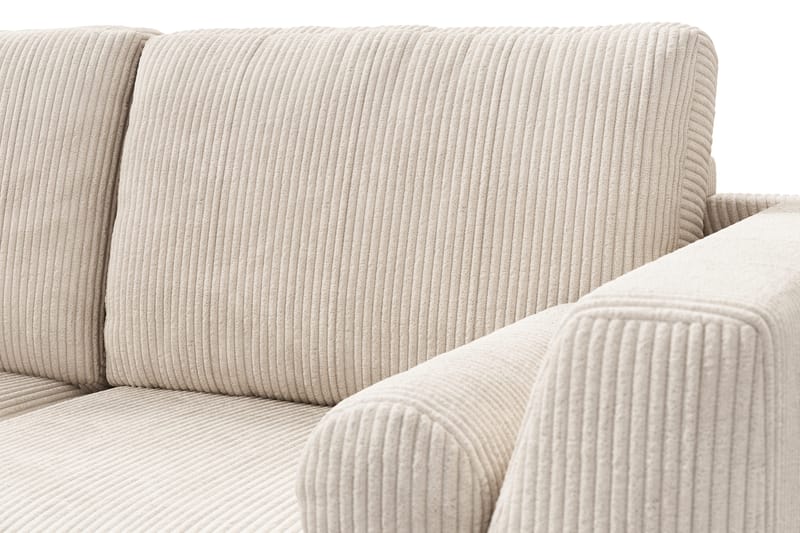 Ocean Lyx 4-istuttava Vasenkätinen L-muotoinen Divaanisohva Manchester-kankaalla - Beige - Huonekalut - Sohva - Divaanisohva - 4 istuttava sohva divaanilla