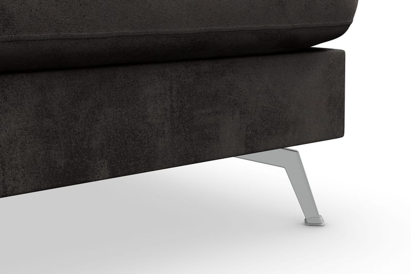 Ocean Lyx 5-istuttava Oikeakätinen L-muotoinen Divaanisohva Sametilla - Tummanharmaa - Huonekalut - Sohva - Divaanisohva - 4 istuttava sohva divaanilla