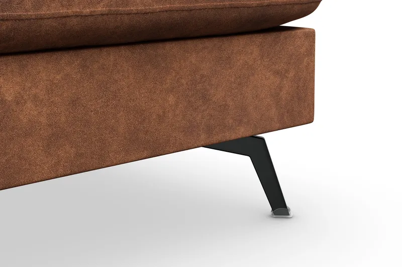 Ocean Lyx 6-istuttava Oikeakätinen U-muotoinen Sohva Divaanilla ja Divaanituolilla + Rahi Keinonahkalla - Ruskea - Huonekalut - Sohva - U-Sohva