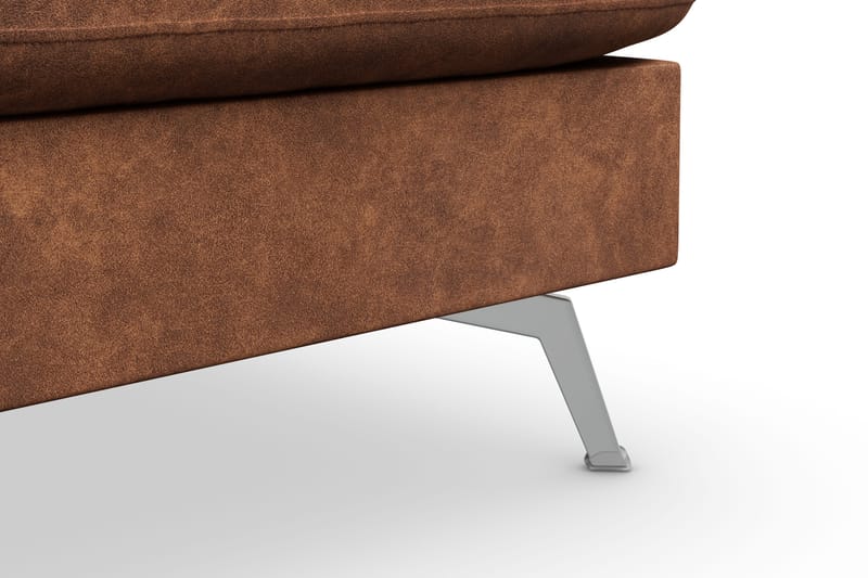 Ocean Lyx 6-istuttava Oikeakätinen U-muotoinen Sohva Divaanilla ja Divaanituolilla + Rahi Keinonahkalla - Ruskea - Huonekalut - Sohva - U-Sohva