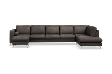Ocean Lyx 6-istuttava Oikeakätinen U-muotoinen Sohva Divaanilla ja Divaanituolilla + Rahi Keinonahkalla