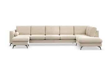 Ocean Lyx 6-istuttava Oikeakätinen U-muotoinen Sohva Divaanilla ja Divaanituolilla + Rahi Sametilla