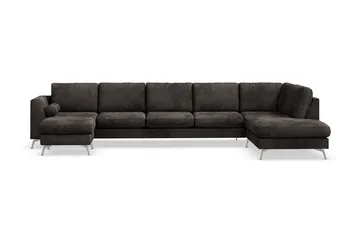 Ocean Lyx 6-istuttava Oikeakätinen U-muotoinen Sohva Divaanilla ja Divaanituolilla + Rahi Sametilla