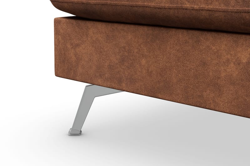 Ocean Lyx 6-istuttava Vasenkätinen U-muotoinen Sohva Divaanilla ja Divaanituolilla + Rahi Keinonahkalla - Ruskea - Huonekalut - Sohva - Divaanisohva